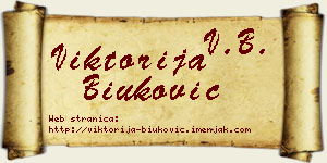 Viktorija Biuković vizit kartica